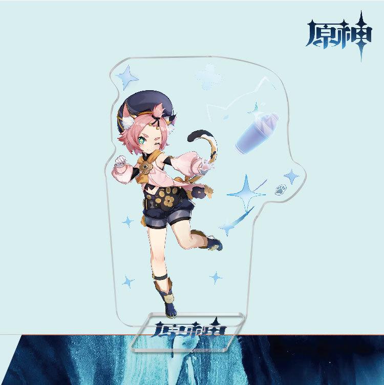 Game Anime Model Open World Impact Acrylic Cosplay Character Stand Painted Desk Decor Ornament Gift 15cm