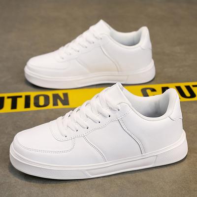 Scarpe da Ginnastica Bianche in Pelle da Uomo alla Moda Scarpe Traspiranti per Skateboard Scarpe da Uomo per Esterno Camminata Corsa Scarpe Casual da Coppia Taglia 47