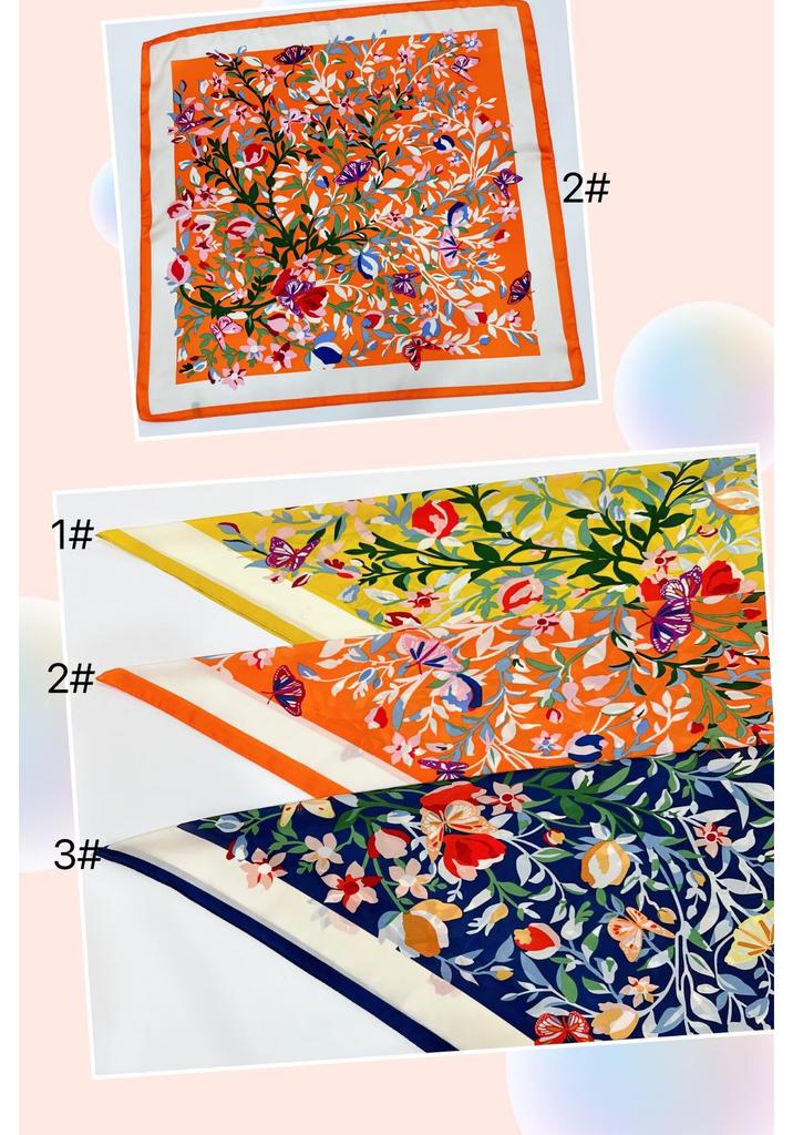 European and American silk scarves retro-printed paisley pattern 71 square scarf bag head versatile scarf