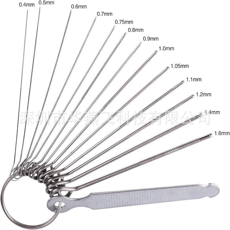 Guitar Repair Tool Set: T-Square, String Height Ruler, Sanding Files & More - 16 Pieces