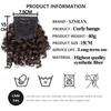 XINRAN Women Curly Fake Bangs Hair Clip Natural Synthetic Black Brown Hair Extension Piece for Natural Hair Bangs Hair Extension
