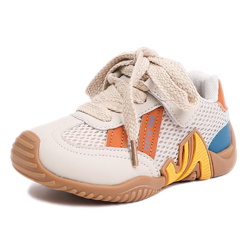 2026 Korean Style Aggan Kids' Breathable Mesh Sneakers - Boys' Sports & Girls' Casual Shoes for Spring/Autumn