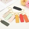 [PATIKIL] Keychain Leather Key Holder Key Ring Key Decoration Carving Key Holder DIY Craft Dog Cat Collar Key, orange