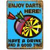DORA Tin Sign Darts Metal Tin Signs Keep Calm  Wall Posters Plaque Vintage Iron Painting Decoration for Man Cave Cafe Game Room Club Bar