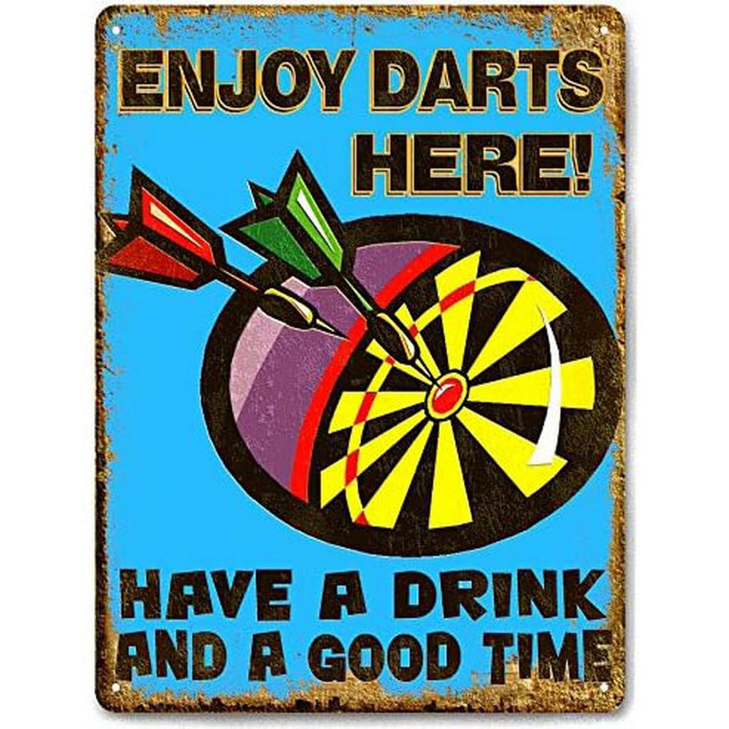 DORA Tin Sign Darts Metal Tin Signs Keep Calm  Wall Posters Plaque Vintage Iron Painting Decoration for Man Cave Cafe Game Room Club Bar