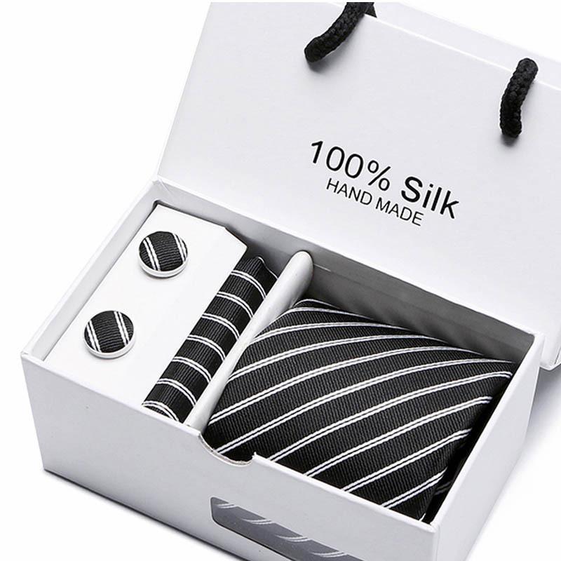 Gift Box Five-Piece Tie Men'S Formal Wear Business Casual Wedding Groom Bow Tie Square Scarf