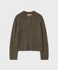 NOIRER Alpaca Boucle Ribbed Zip-Up (Khaki)