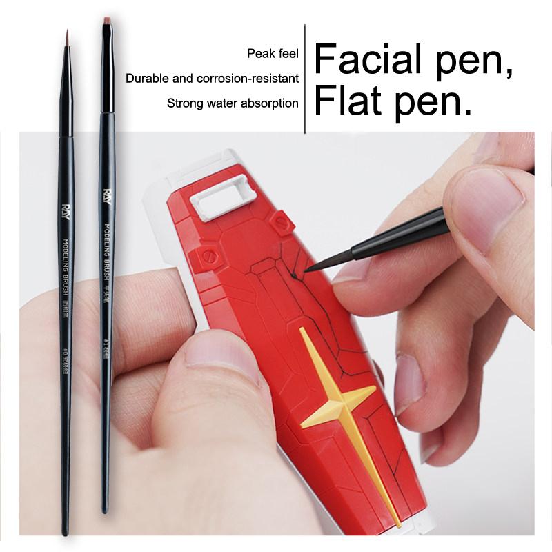 Modeling Brushes Series Fine-Point / Flat / Dry Brush Functional Tool For Diy Model Building Collecting Kits