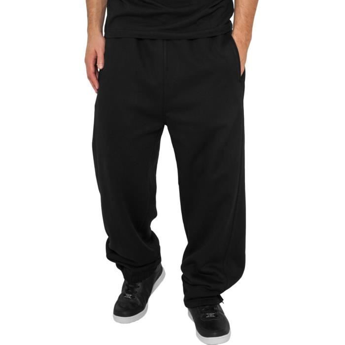 Bas de jogging - Urban Classics - 3XL - Noir - Coupe urbaine - Poches zippées