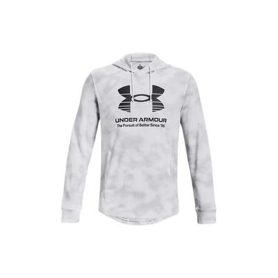 Under Armour Logo Print Camouflage Hoodie Men Tops White 1377185-100