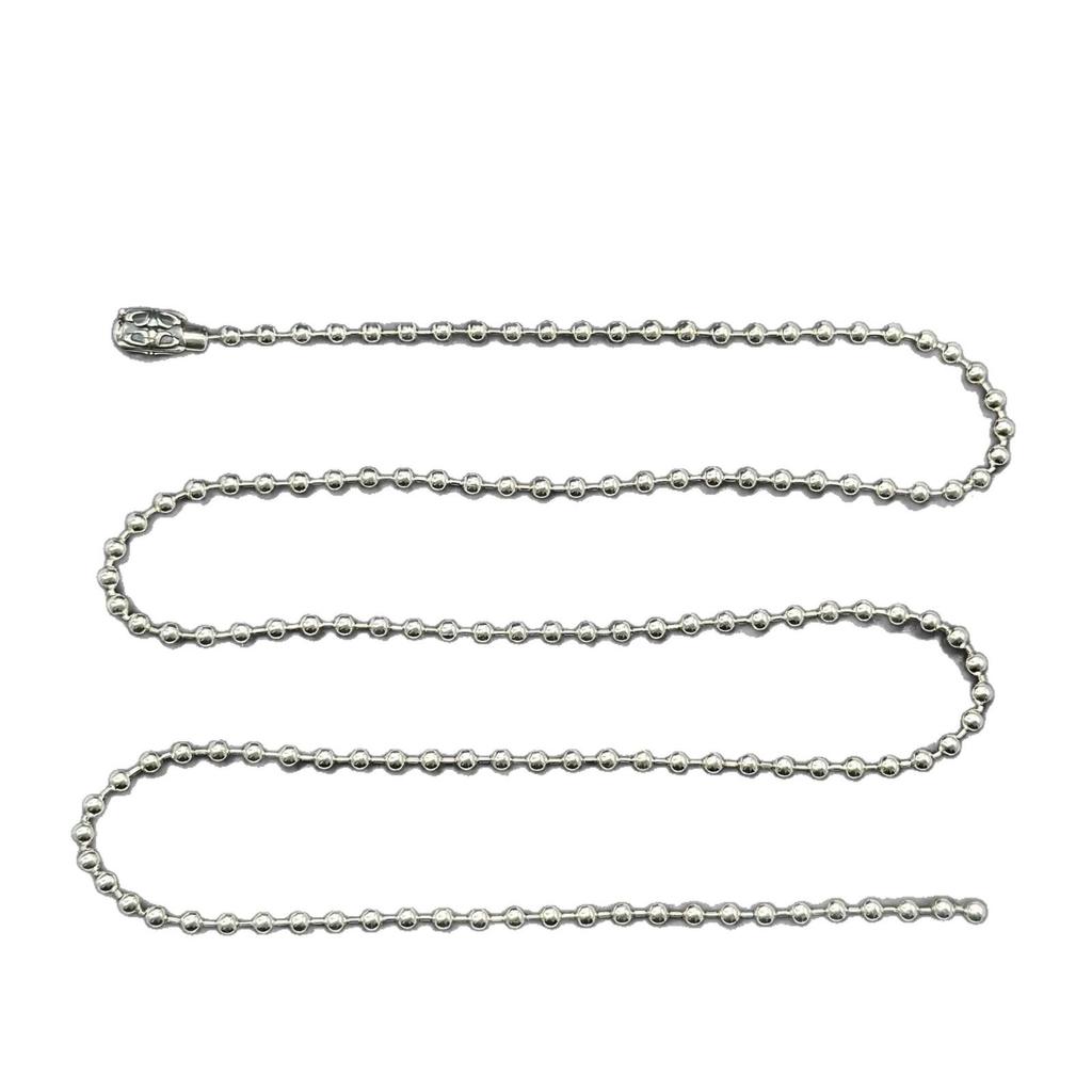 S925 Sterlingsilber Kreuz Blumenperlen Halskette: Vielseitige einfache runde Kette für Damen & Herren, Pulloverkette.