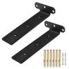 Floating Shelf Brackets, 8-Inch Heavy Duty Hidden L Brackets, Rust- Metal Shelving Supports, Easy Installation