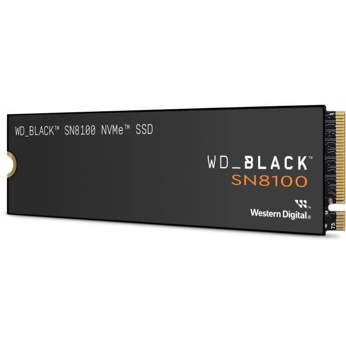 WESTERN DIGITAL - WDS100T1XHM - SSD Interne - Black - SN8100 - NVMe - Avec dissipateur thermique - 1 To