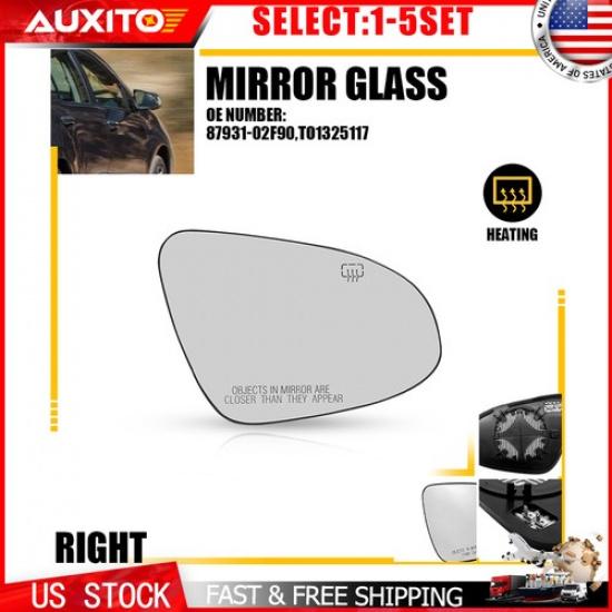Passenger Side Heated Mirror Glass Fit Toyota Corolla 2014-18 19 TO1325117 1-5X 1X(1Set) Heated Mirror Gl