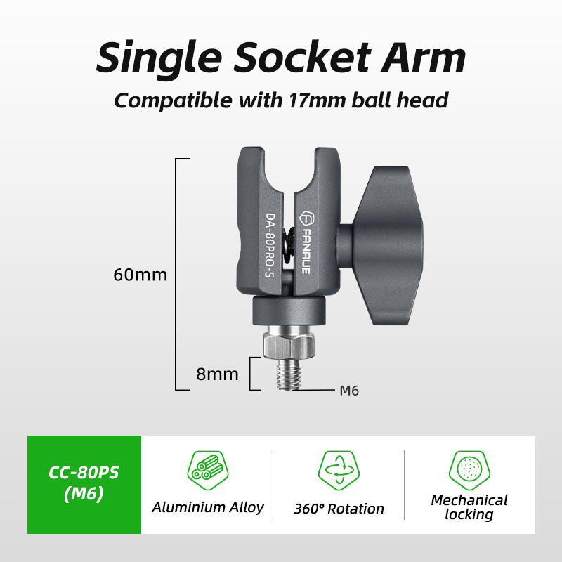

FANAUE Motorcycle Crossbar Extension Connecting Rod Bracket Adapts To 17mm Ball Head Mobile Phone Sports Camera Accessories