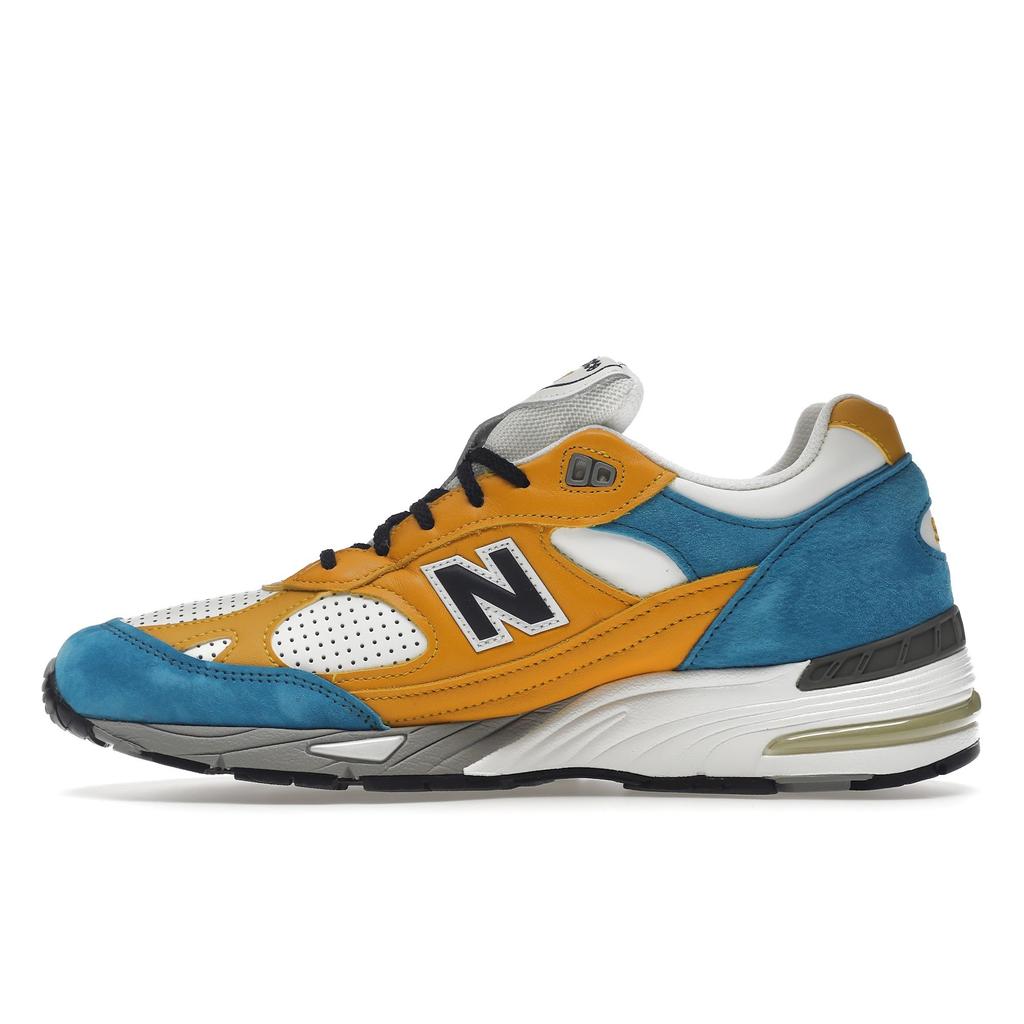 Sneakersnstuff x New Balance 991 Made in England Blue Yellow Men Sneakers Orange White Grey M991EF