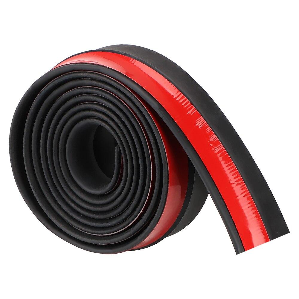 2.5M Car Front Bumper Lip Rubber Strip 60mm Width Lips Skirt Protector Exterior Mouldings Auto Stickers Accessories Universal