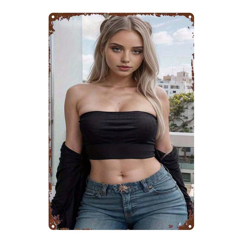 

Metal Sign Wall Decor D Flat Street Art Painting for Women x Inch Unique Gift for Home Office Bathroom Bedroom Kitchen 20x30cm