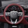 Car 8D Nappa Leather Steering Wheel Cover For Lexus F Sport ES200 ES300 RX300 LS500h GS300 IS300 CT200h NX300 UX300 LX570 GX BR7