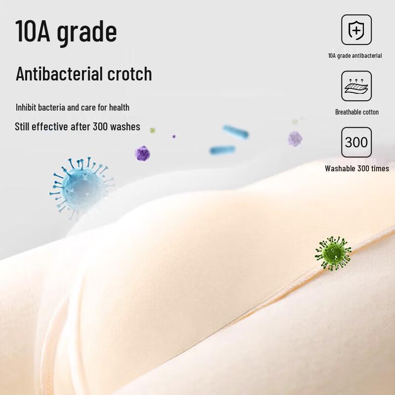 FitonTon Men's A-Grade Cotton Antibacterial Boxer Briefs 3-Pack