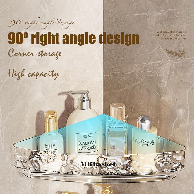 Umyvadlo Kosmetika Úložný stojan Acryli Sprchový úložný stojan Koupelnová polička Bez vrtačky Organizér Nástěnný držák toaletního šamponu