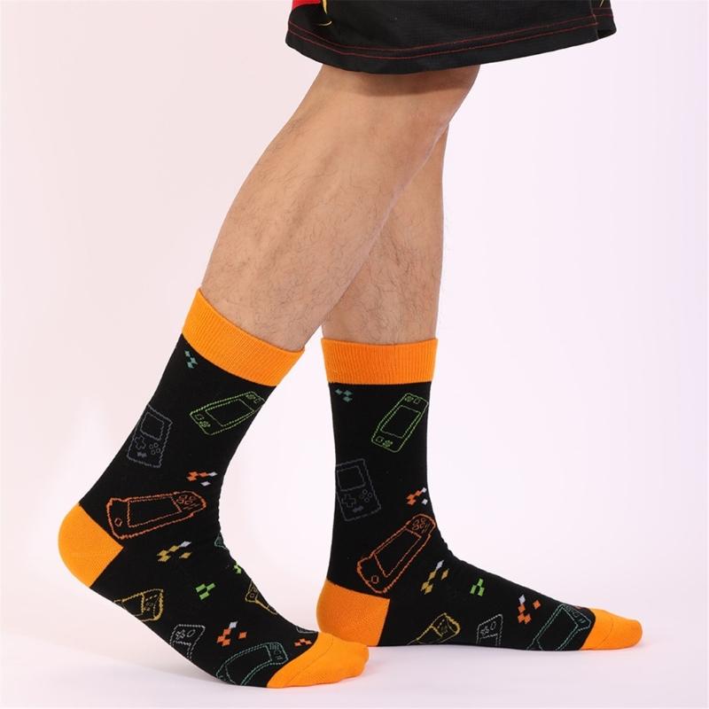 1 Pair Novelty Pattern Warm Stockings Autumn Winter Cozy Crew Socks Warm Socks Cotton Middle Tube Socks Men Women Gifts
