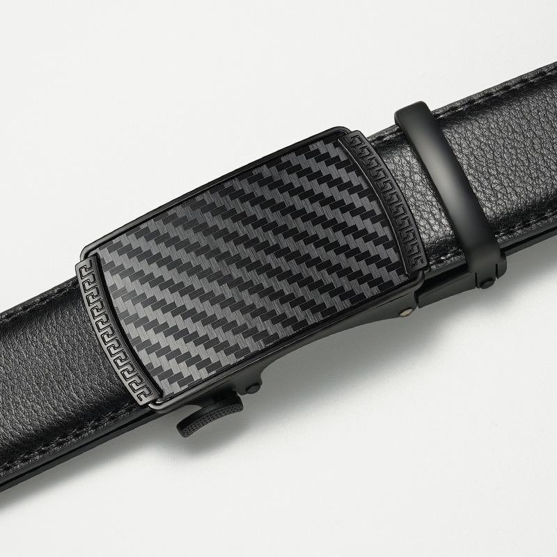 New Belt Men's Belt Automatic Buckle Cowhide Trousers Belt Business Casual Young and Middle Aged Genuine Leather Belt Men