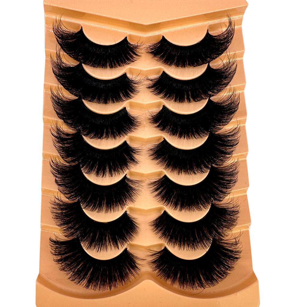 NEW 7pairs Fake Eyelashes Thick Long False Eyelashes Dramatic Lashes 3D Faux Mink Eyelashes Full Lashes Makeup