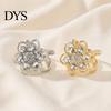 Elegant Scarf Clip Rhinestone Flower Ring, Six Petal Sparkly Holder Sparkling for Women Shirts Silk Scarves Shawls Floral Accessory