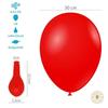 BALLON DECORATIF Rocca Fun Factory Blister 15Pz Palloncini pastello 11"/12" 30cm Rosso 28
