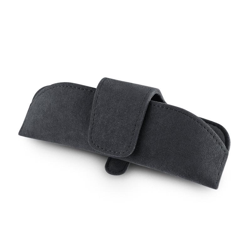 Car Sun Visor Suede Sunglasses Storage Box Clip