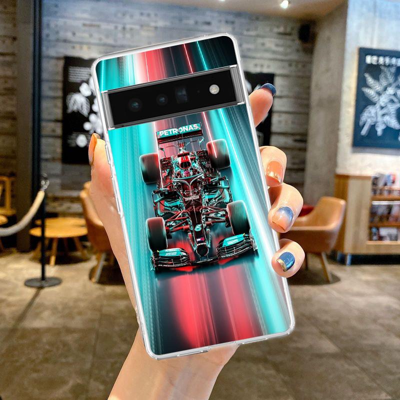 Phone Case Cover for Google Pixel 9 8 7 6 5 4 4XL 7A 6A 5A 4A 3A Pro XL 5G Transparent Soft TPU Nurburgring F1 Circuit Pattern