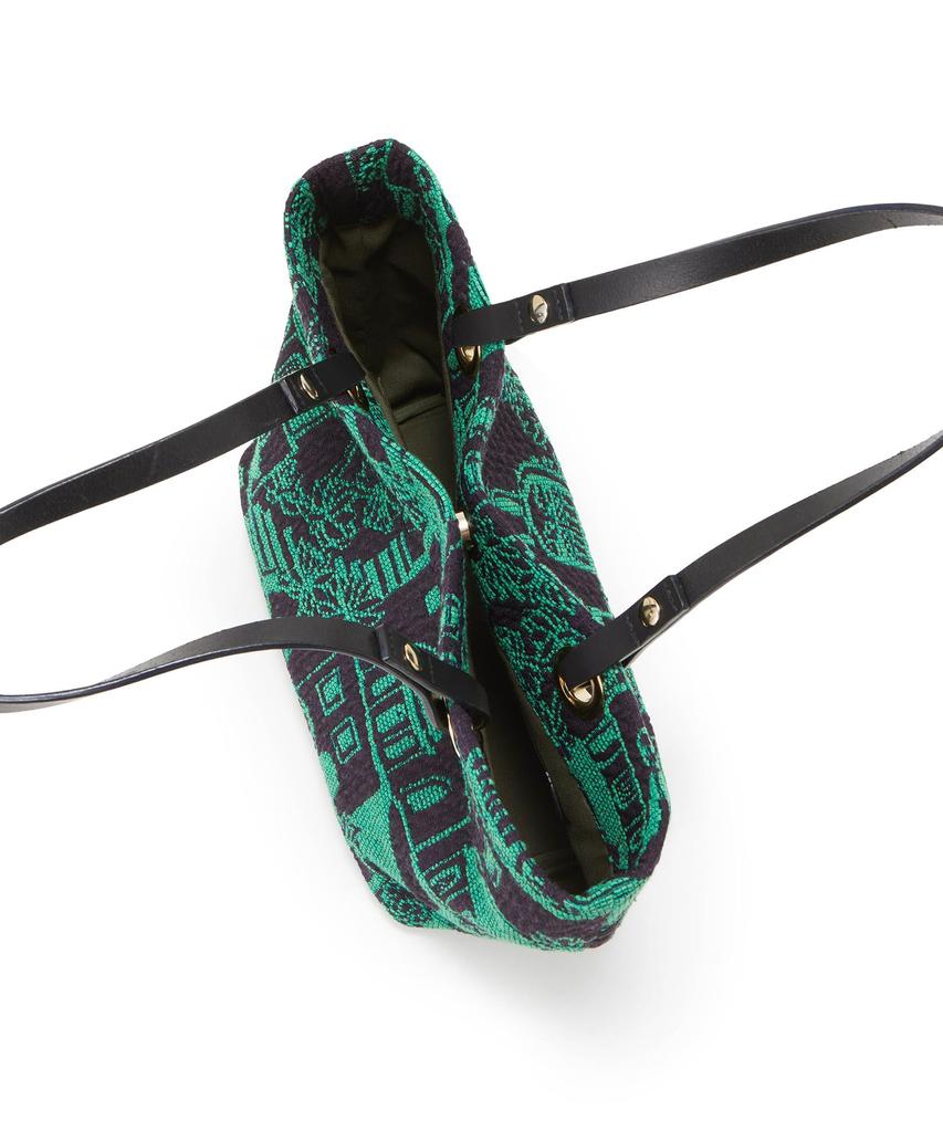 Jacquard Fabric All Over Pattern Mini Tote Bag 503063100223 Green [Topkapi] Women's