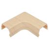OHM Electric DZ-AMM1-ML Light Wood Grain Flat Corner Joint for Size 1 Cable Trunking Raceway Cover, Snap-On Installation