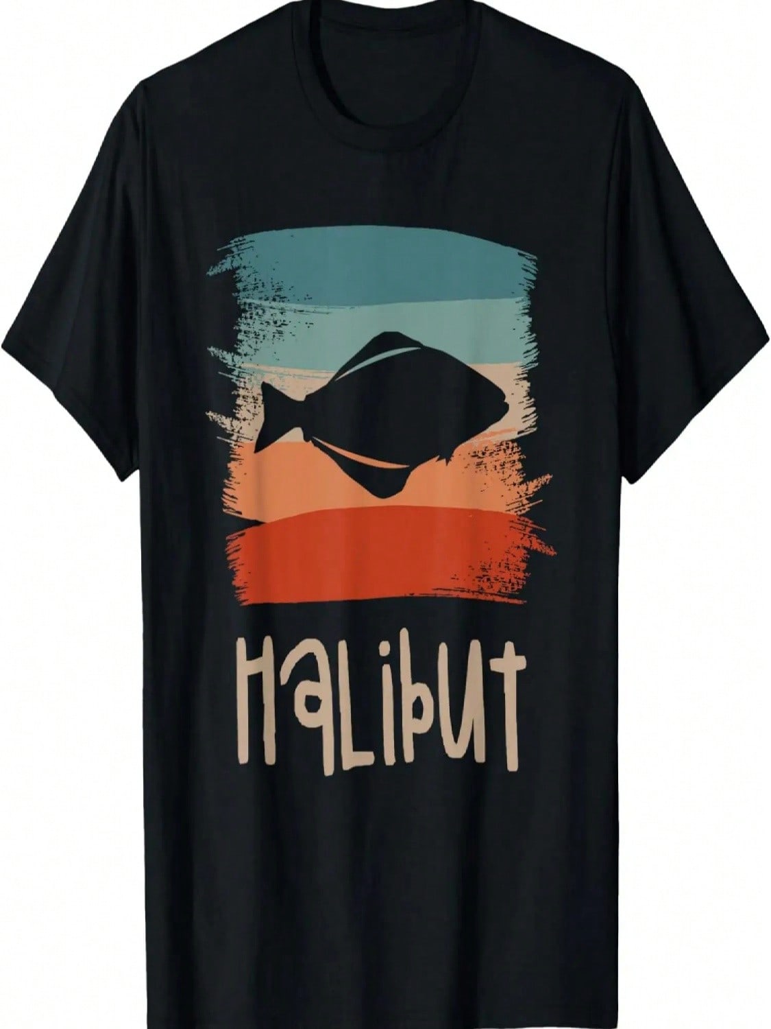 Retro Vintage Halibut Halibuts T-Shirt S разноцветный