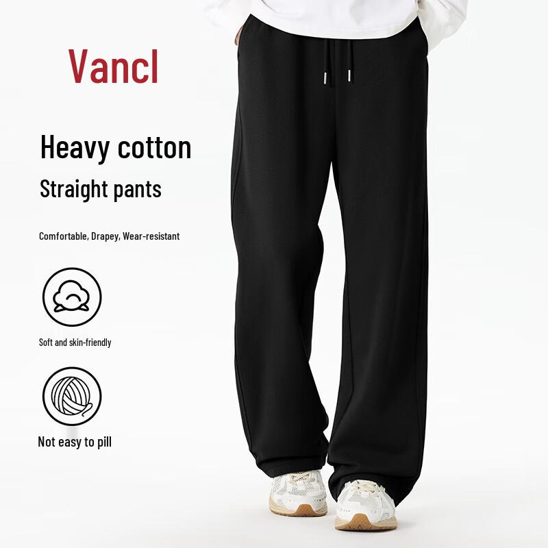 

Мужские свободные прямые брюки из плотного чистого хлопка M