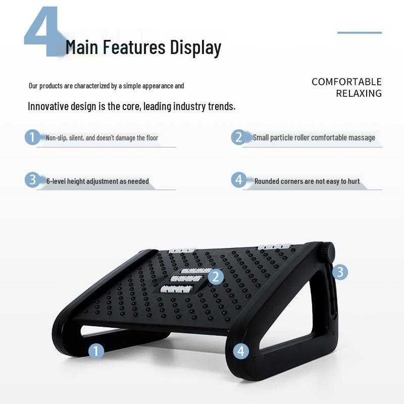 Adjustable Office Footrest Stool for Under Desk Anti-Leg-Crossing