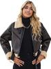 Nový podzim Zima Ženy Streetwear Ležérní Silný Teplý Krátký Pu kabát Dáma Móda Vintage Bunda z umělé kůže Jehněčí kožešina