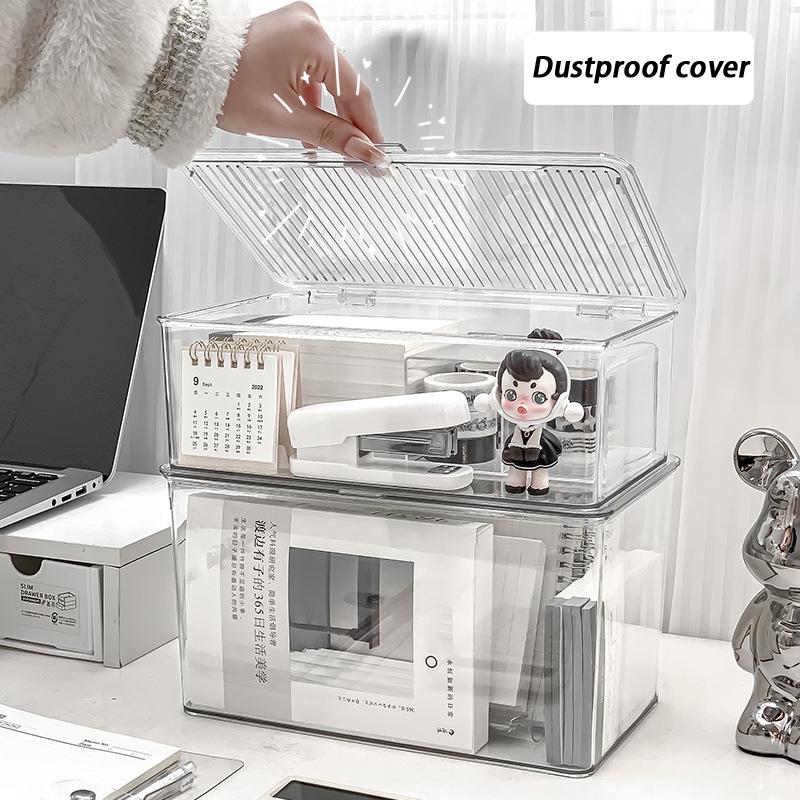 Buch Akten Aufbewahrungsbox Schreibtisch Mehrzweck Transparente Aufbewahrungsbox Kosmetik Organizer Box