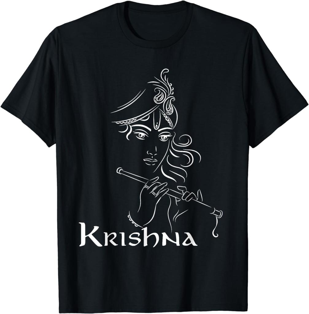 Hindu Shirts Hinduism Diwali Festival Gods Lord Krishna T-Shirt Festival Wear Clothes Graphic T Shirts Women Clothes