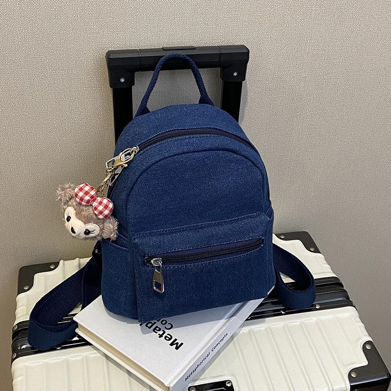 Simple Casual Simple Backpack Women 2025 New Fashion Solid Color Small Bag Small Fresh Student Travel Backpack