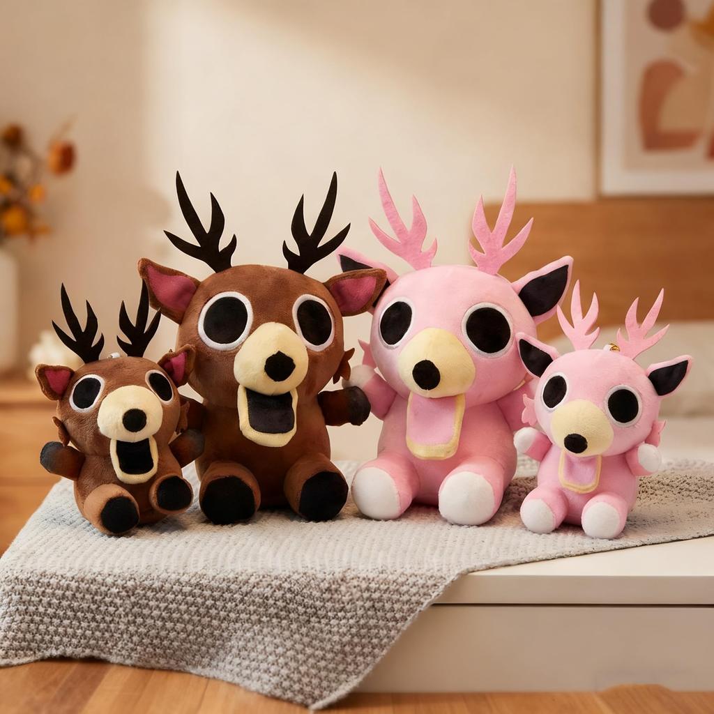 99 Nights In the Forest Deer Plush Forest Knights Soft Stuffed Holiday Gift Deer Plush Toy, Animal, Collectible, (Pink Toy)
