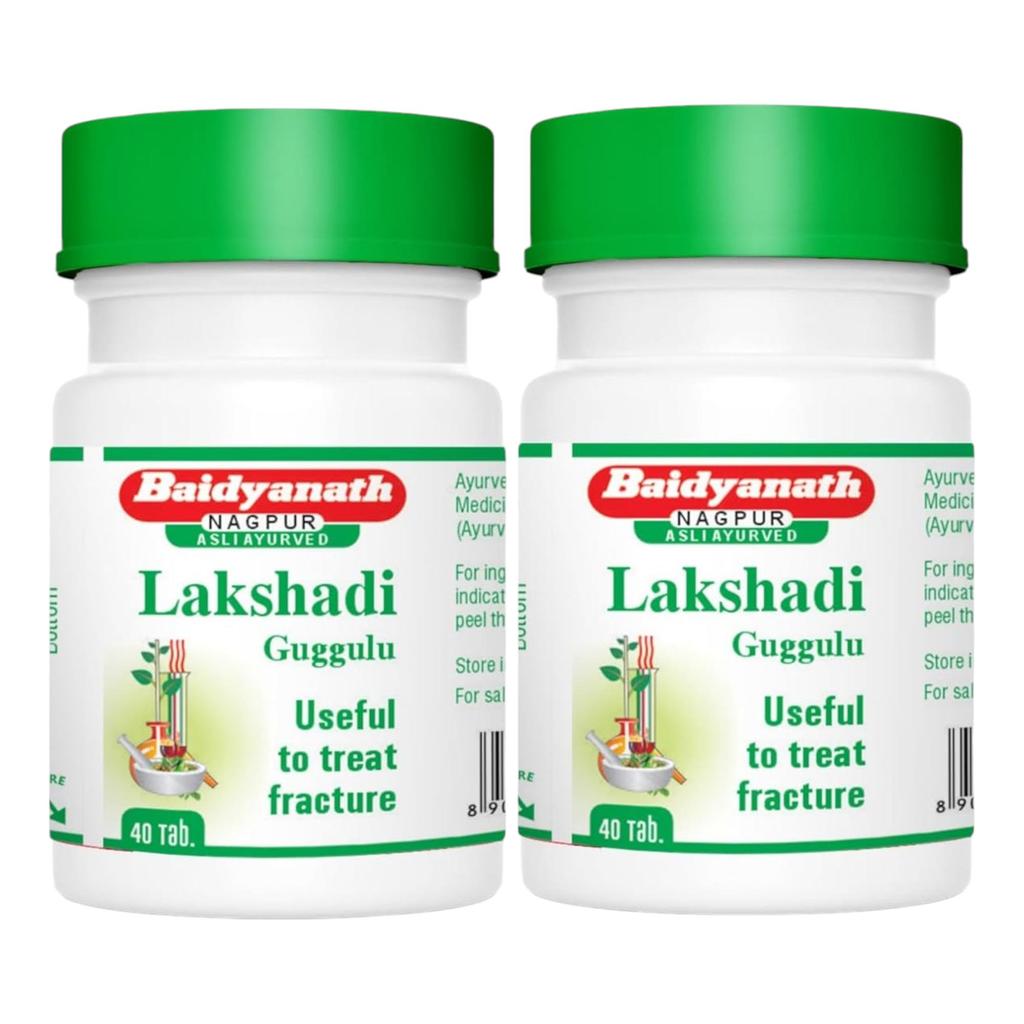Baidyanath Asli Ayurved Lakshadi Guggulu Tablets 40 pcs X Pack of 2 for Bone & Joint Support