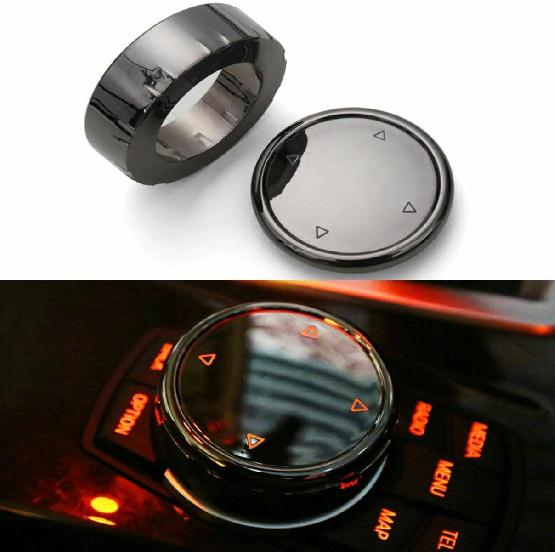 Multi Media Control Knob Cover for BMW F10 F20 F30 iDrive Car Big Multi Media Knob Black Button Trim