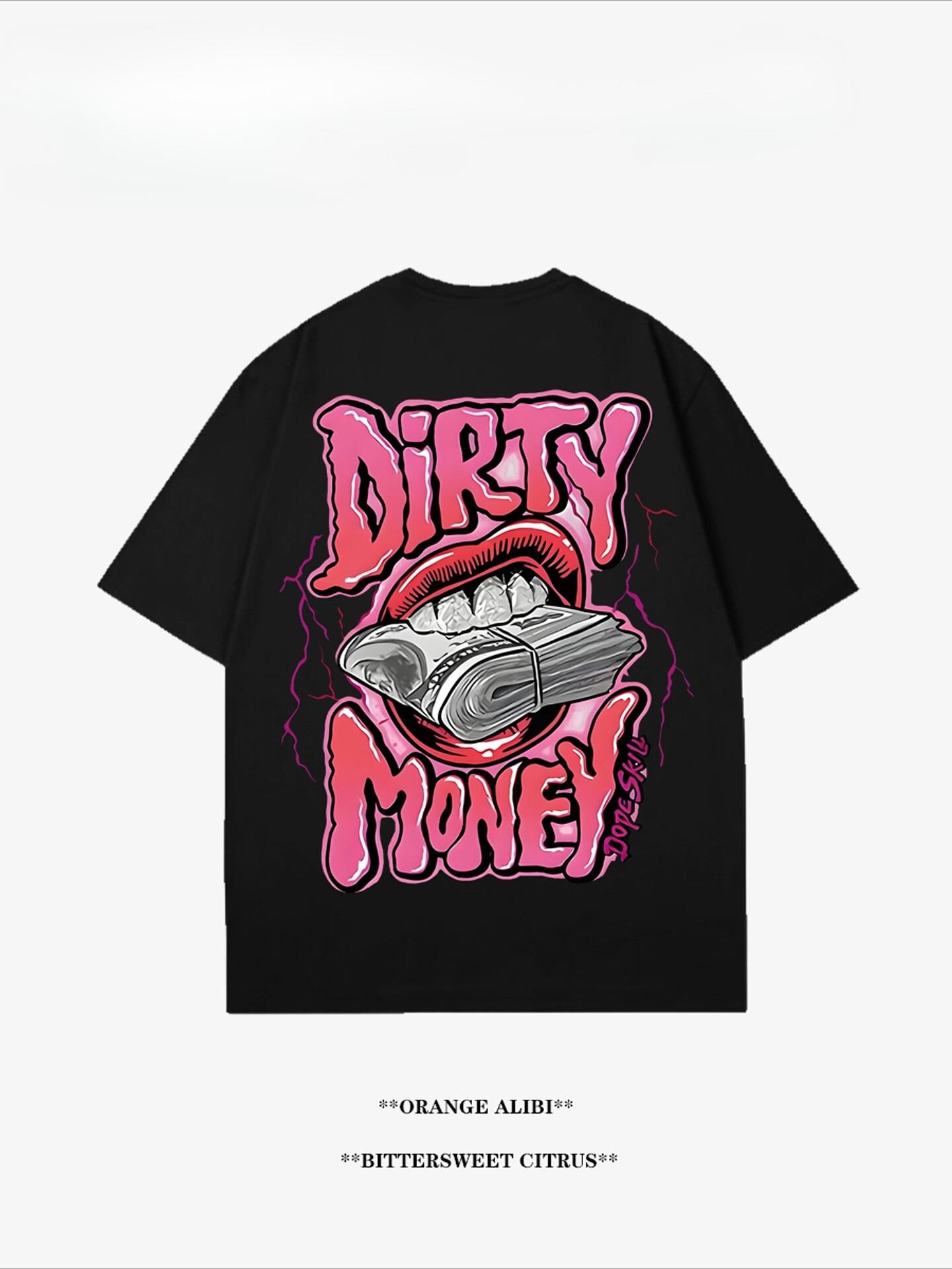 American-style Cartoon Print Short-sleeved T-shirt - Men s and Women s Retro Street Hip-hop Style Short-sleeved T-shirt - Men... S разноцветный