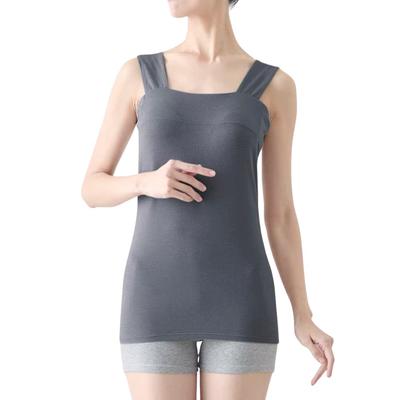 Belle Maison Tank Cotton Prevents Size S Women's Sweat-Absorbing Top, Blend, Peeking, Saralyst, Charcoal,