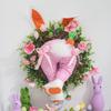 Realistic Design Easter Bunny Wreath Fresh Decoration Reusable Material Realistic Wreath Bunny Bottom Wreath Indoor Decoration
