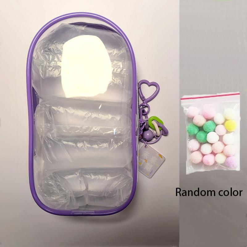 

Прозрачный защитный чехол, сумка для хранения 15/17 см Ropa Labubu, аксессуары для кукольной одежды NO DOLL фиолетовый