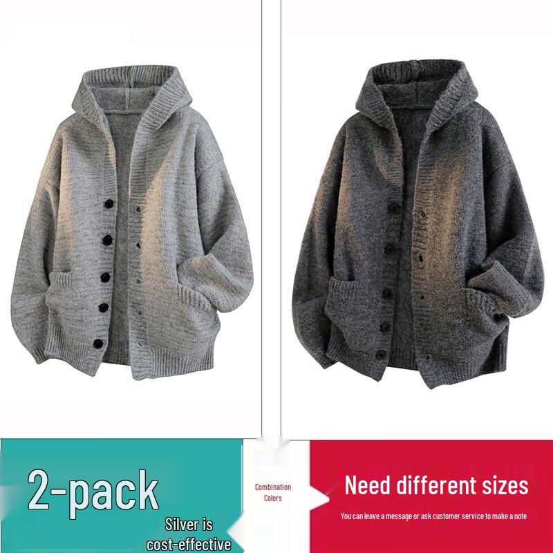 Men's Oversized Knit Cardigan Jacket - Old Money Style