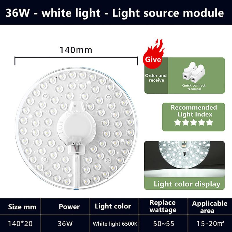 1 Set Manyetik Emişli Led Panel Daire Halka Işık 12W 18W 24W 36W 48W 72W Led Yuvarlak Ac220V Tavan Lambası Işık Kaynağı